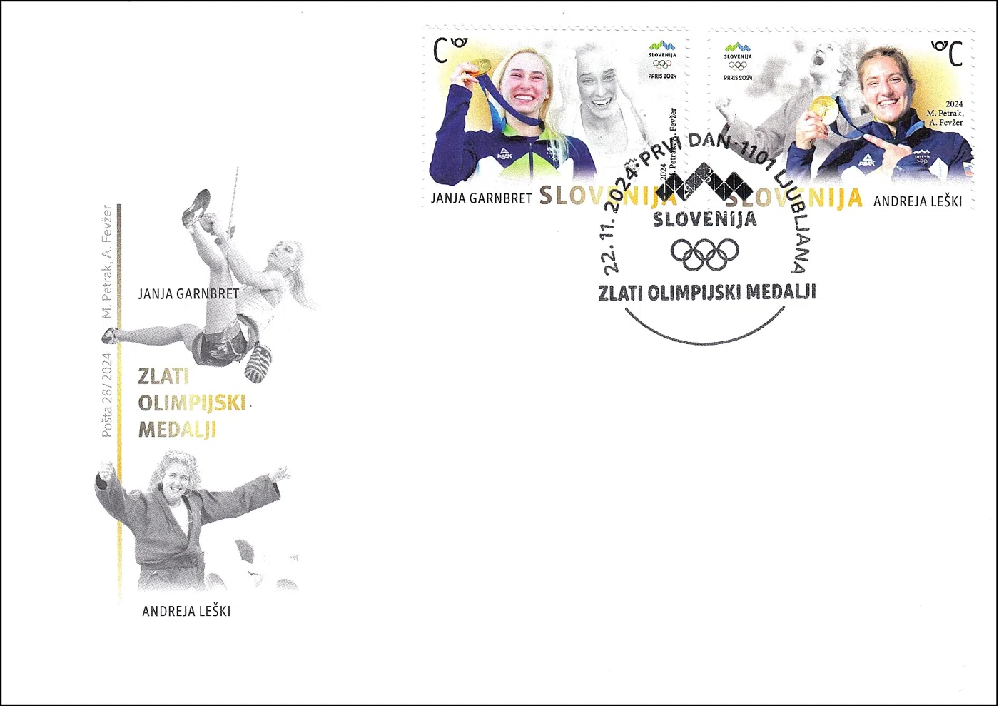 JANJA GARNBRET, ANDREJA LEŠKI - ZLATI SLOVENSKI OLIMPIJSKI MEDALJI